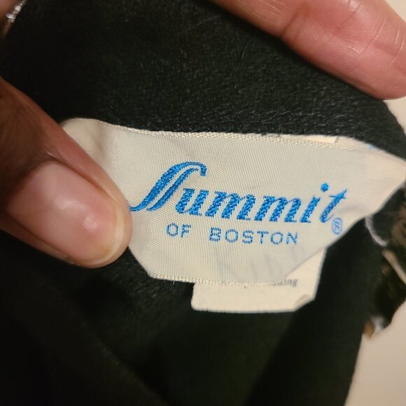 Summit of Boston | Women's Vintage Classic Black A-Line Wool Skirt (Size 18) - Picture 2 of 12